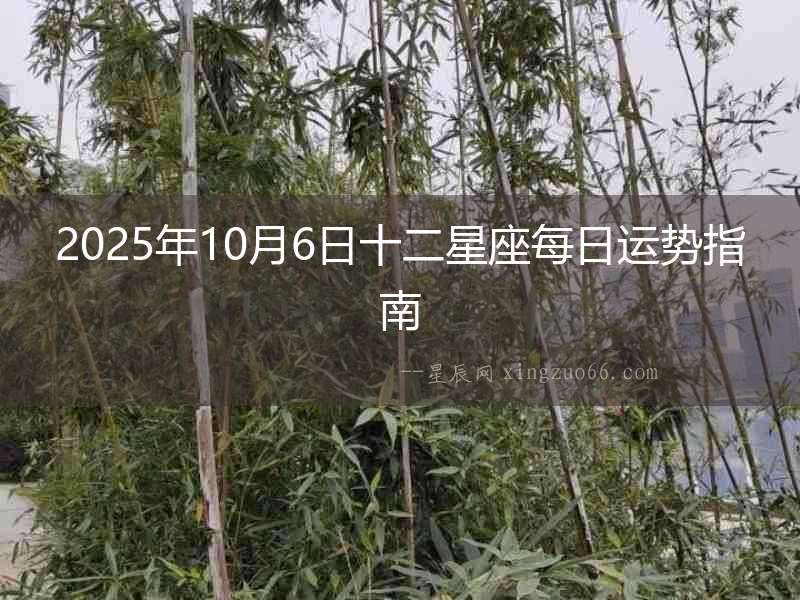 2025年10月6日十二星座每日運(yùn)勢指南